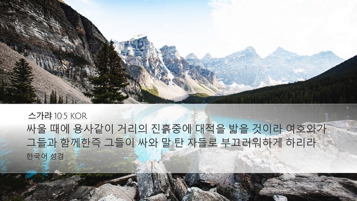 스가랴 10:5 KOR Bible Verse Image