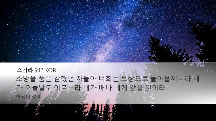 스가랴 9:12 KOR Bible Verse Image