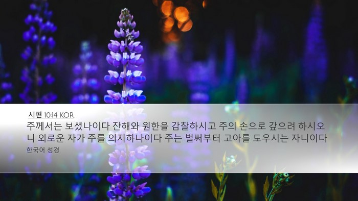 시편 10:14 KOR Bible Verse Image