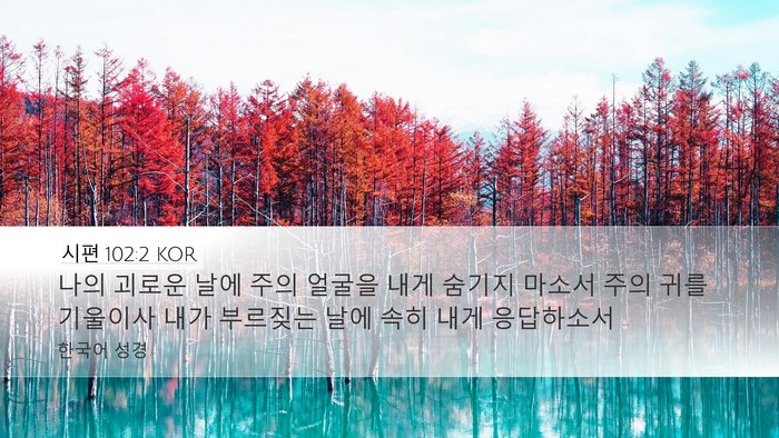 시편 102:2 KOR Bible Verse Image