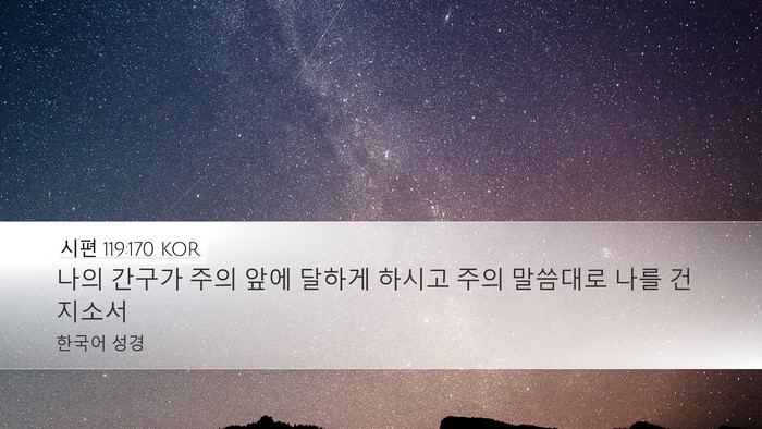 시편 119:170 KOR Desktop Wallpaper - 나의 간구가 주의 앞에 달하게 - Desktop Bible Verse Wallpaper