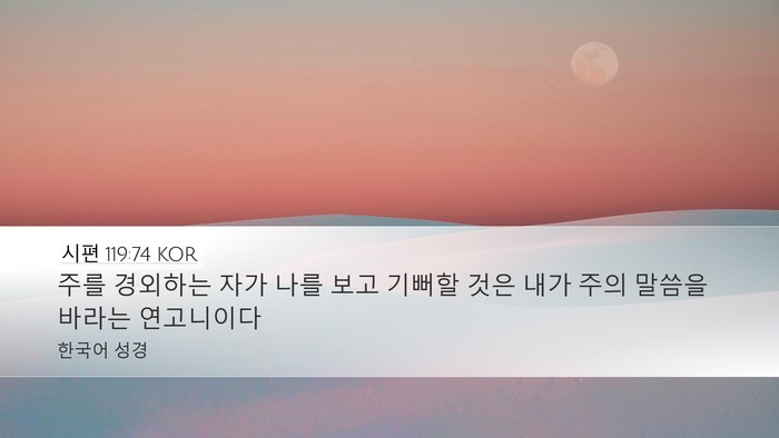 시편 119:74 KOR Bible Verse Image