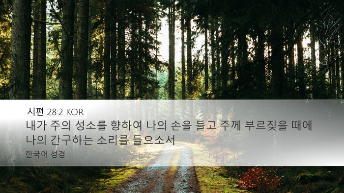 시편 28:2 KOR Bible Verse Image