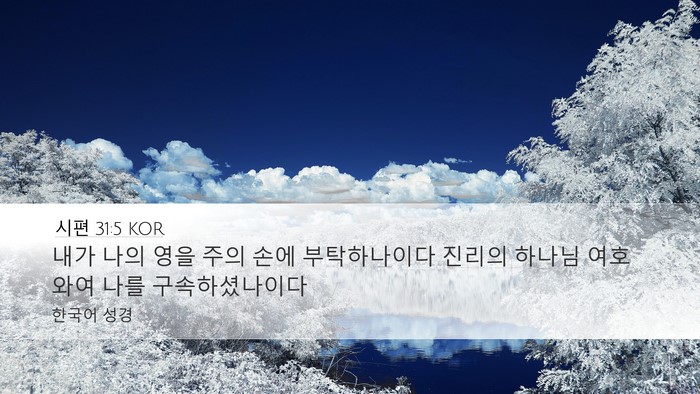 시편 31:5 KOR Bible Verse Image