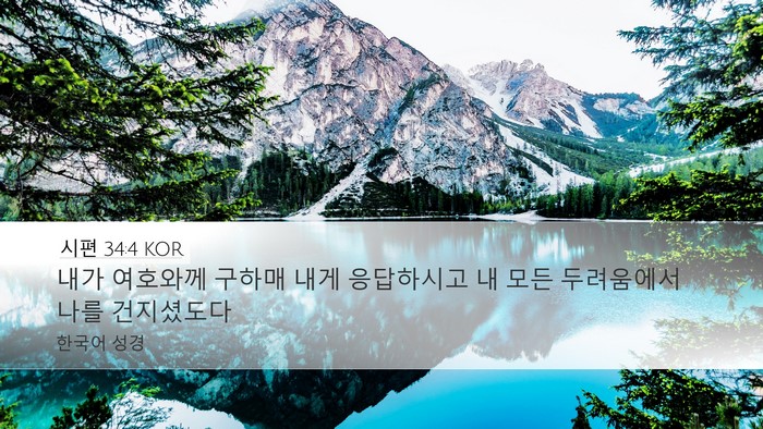 시편 34:4 KOR Bible Verse Image