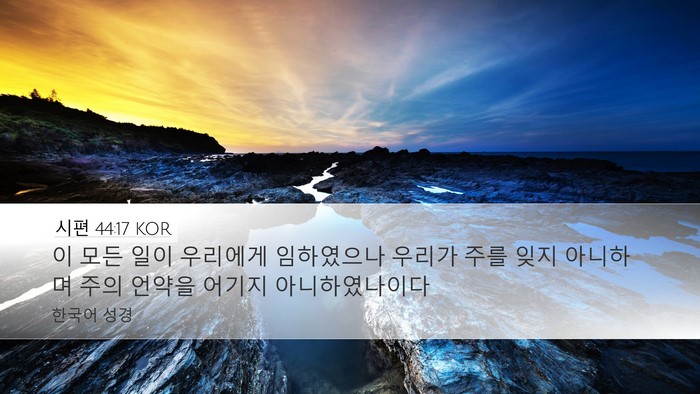 시편 44:17 KOR Bible Verse Image