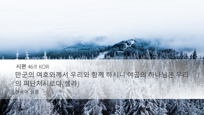시편 46:11 KOR Bible Verse Image