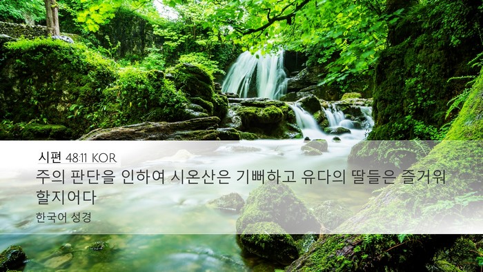 시편 48:11 KOR Bible Verse Image