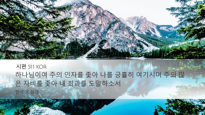 시편 51:1 KOR Bible Verse Image