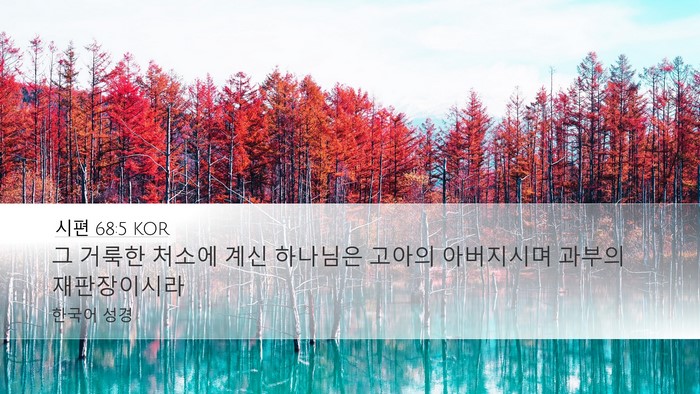 시편 68:5 KOR Bible Verse Image