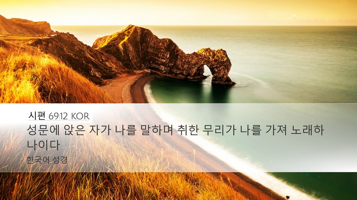 시편 69:12 KOR Bible Verse Image