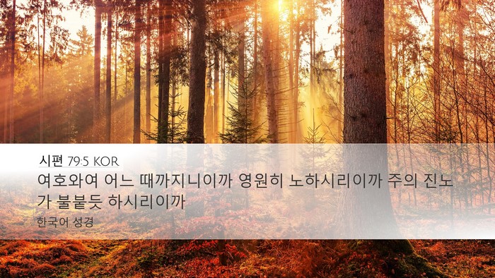 시편 79:5 KOR Desktop Wallpaper - 여호와여 어느 때까지니이까 영원히 - Desktop Bible Verse Wallpaper