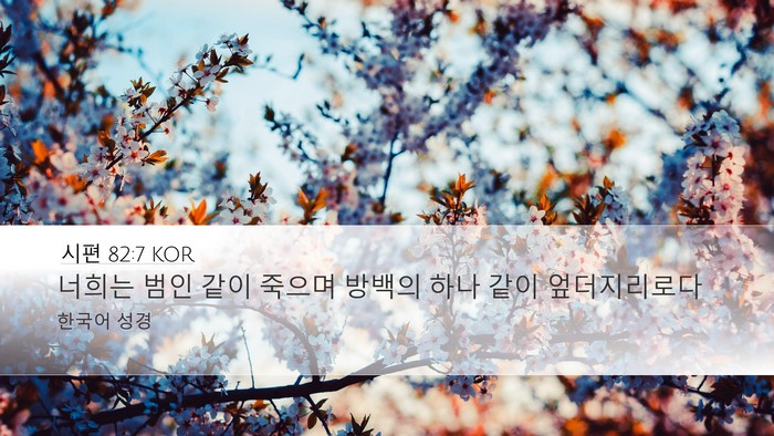 시편 82:7 KOR Bible Verse Image