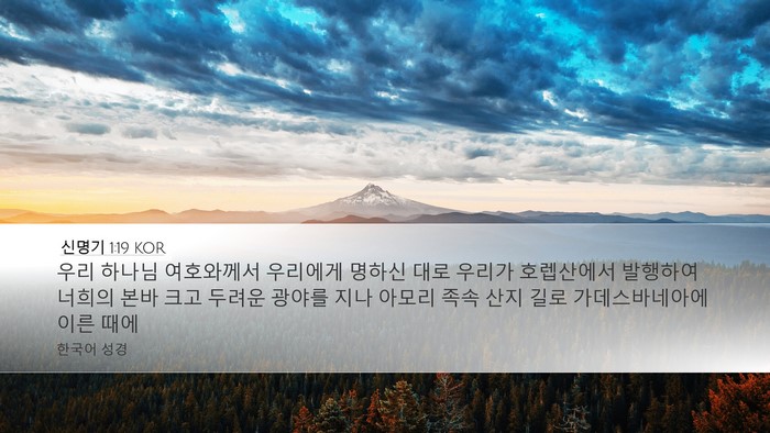 신명기 1:19 KOR Bible Verse Image