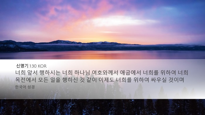 신명기 1:30 KOR Bible Verse Image