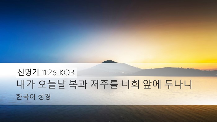 신명기 11:26 KOR Bible Verse Image