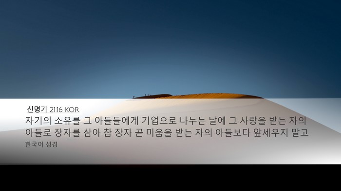 신명기 21:16 KOR Bible Verse Image