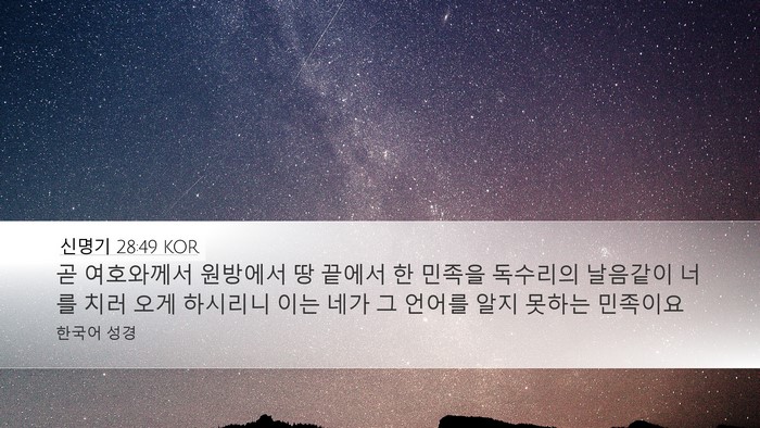 신명기 28:49 KOR Bible Verse Image