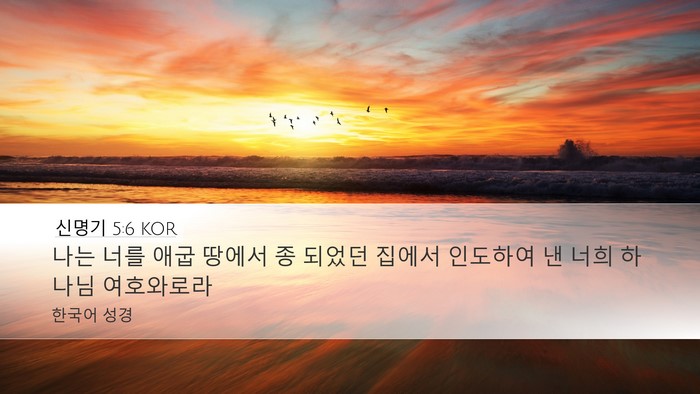 신명기 5:6 KOR Bible Verse Image