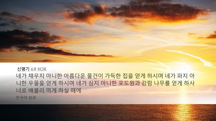 신명기 6:11 KOR Bible Verse Image