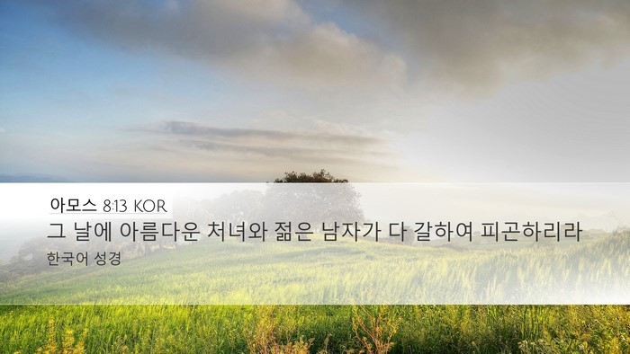 아모스 8:13 KOR Bible Verse Image