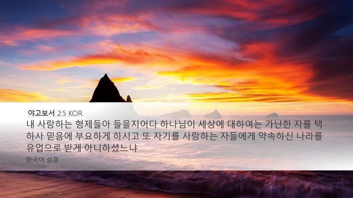 야고보서 2:5 KOR Bible Verse Image