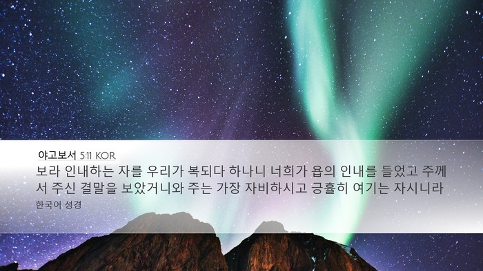야고보서 5:11 KOR Bible Verse Image