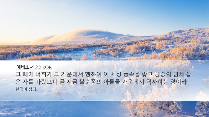 에베소서 2:2 KOR Bible Verse Image
