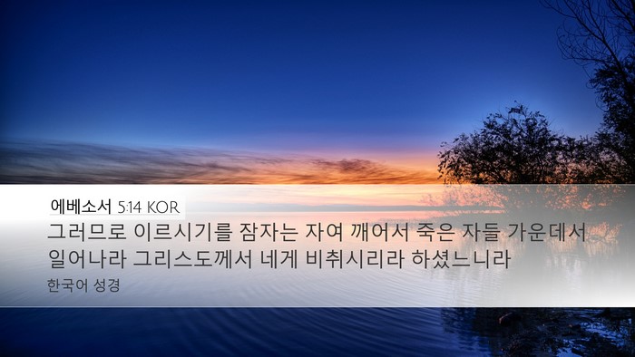 에베소서 5:14 KOR Bible Verse Image
