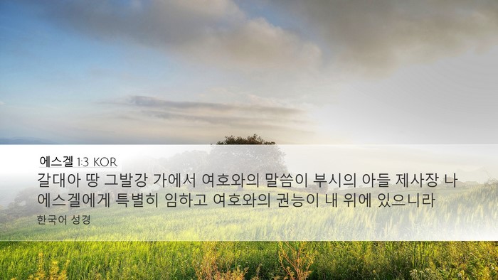 에스겔 1:3 KOR Bible Verse Image
