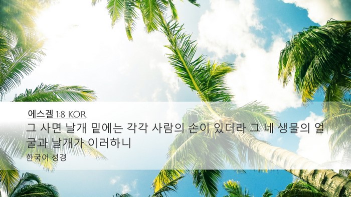에스겔 1:8 KOR Bible Verse Image