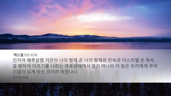 에스겔 11:15 KOR Bible Verse Image