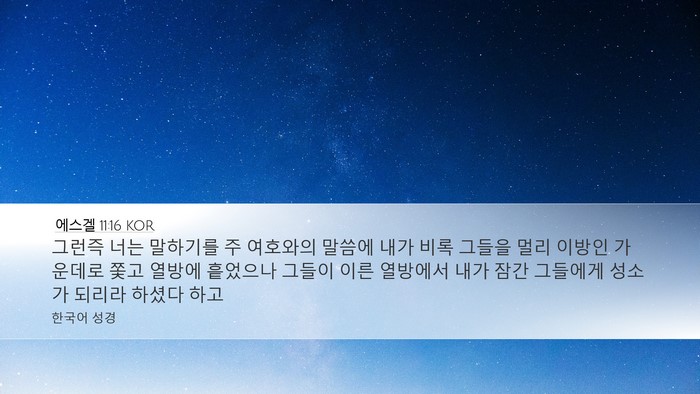에스겔 11:16 KOR Bible Verse Image