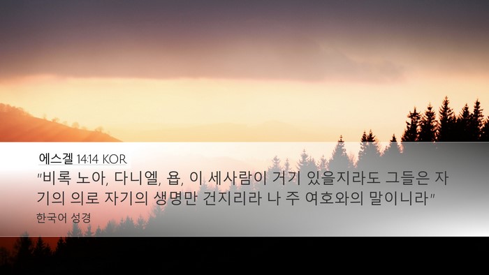 에스겔 14:14 KOR Bible Verse Image