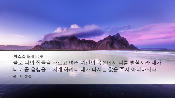 에스겔 16:41 KOR Bible Verse Image