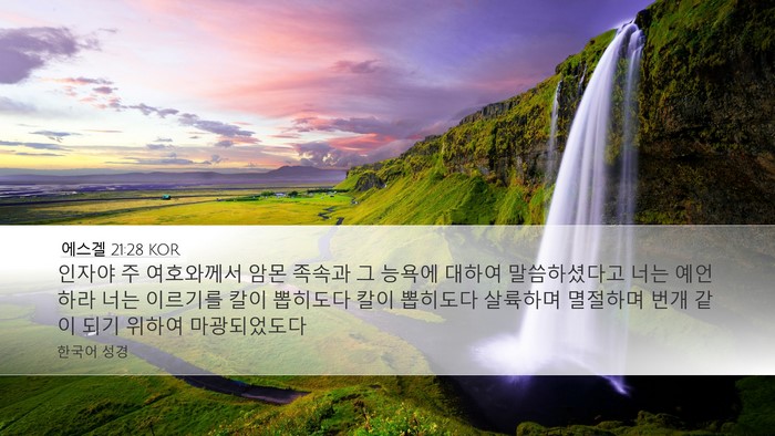 에스겔 21:28 KOR Bible Verse Image