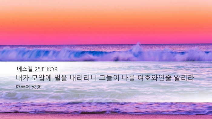 에스겔 25:11 KOR Bible Verse Image