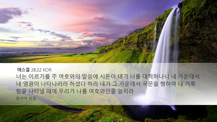 에스겔 28:22 KOR Bible Verse Image