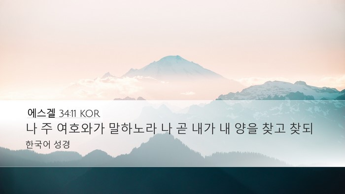 에스겔 34:11 KOR Bible Verse Image