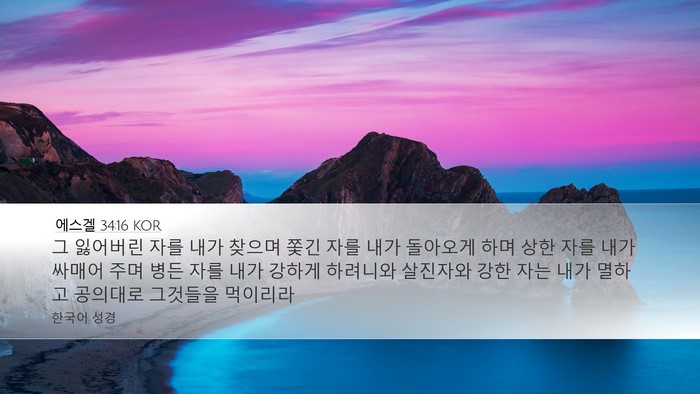 에스겔 34:16 KOR Bible Verse Image