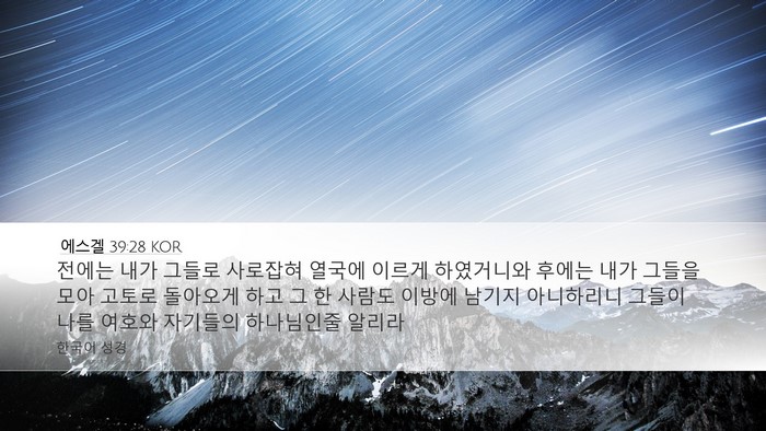 에스겔 39:28 KOR Bible Verse Image