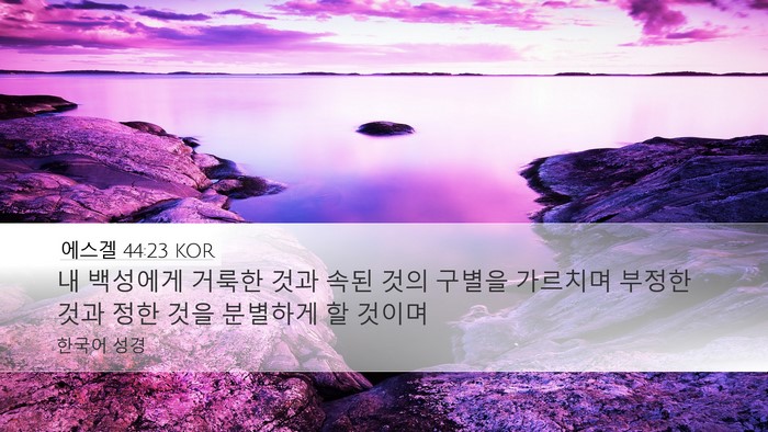 에스겔 44:23 KOR Bible Verse Image