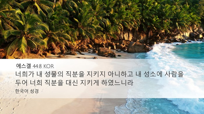 에스겔 44:8 KOR Bible Verse Image