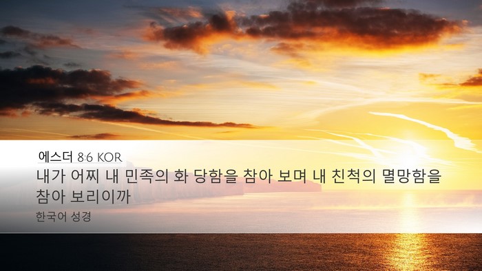 에스더 8:6 KOR Bible Verse Image