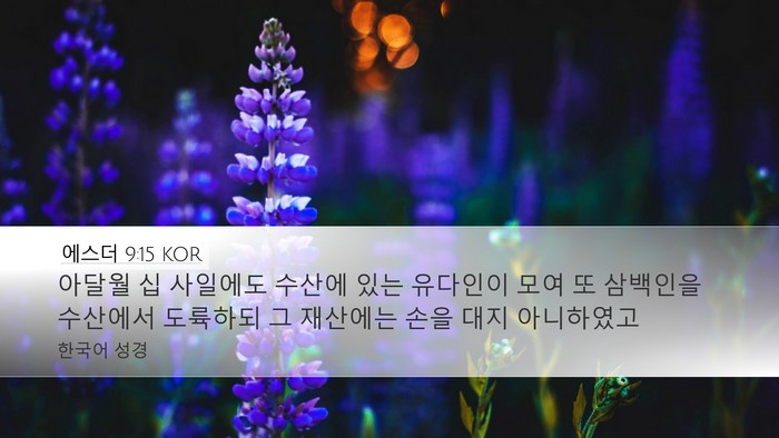 에스더 9:15 KOR Bible Verse Image