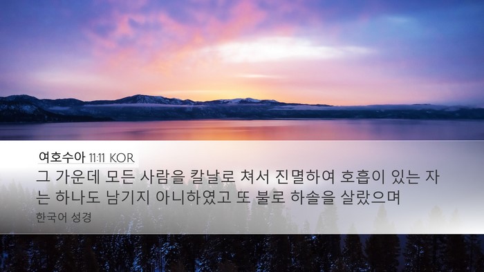 여호수아 11:11 KOR Bible Verse Image