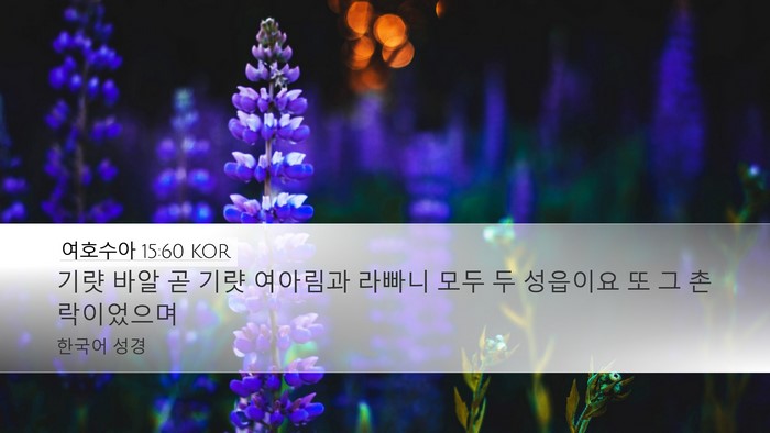 여호수아 15:60 KOR Bible Verse Image