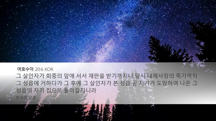 여호수아 20:6 KOR Bible Verse Image