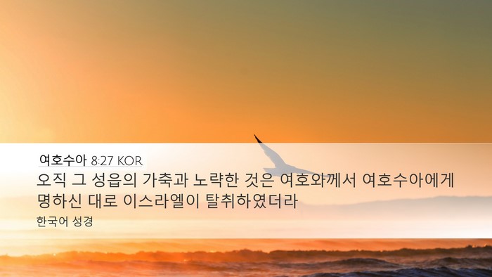 여호수아 8:27 KOR Bible Verse Image