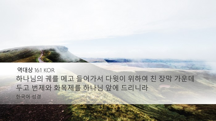 역대상 16:1 KOR Bible Verse Image
